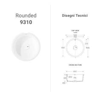 Lavabo Corian Rounded 9310