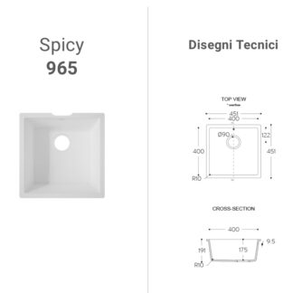 Lavabo Corian Spicy 965