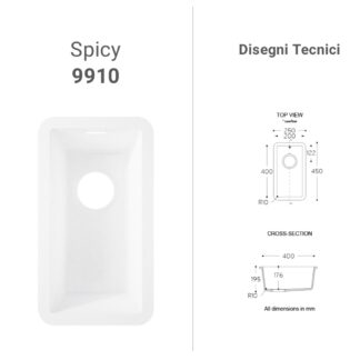 Lavabo Corian Spicy 9910