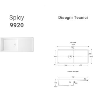 Lavabo Corian Spicy 9920