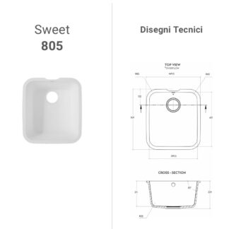 Lavabo Corian Sweet 805