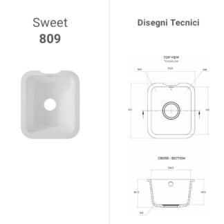 Lavabo Corian Sweet 809