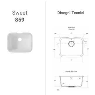Lavabo Corian Sweet 859