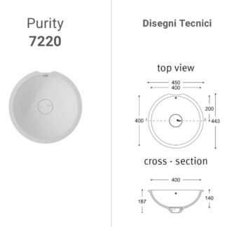 Lavabo Corian Purity 7220