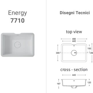Lavabo Corian Energy 7710