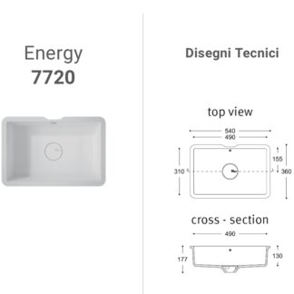 Lavabo Corian Energy 7720