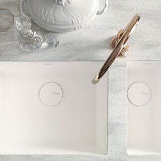 Küchenspüle in Corian Glacier White